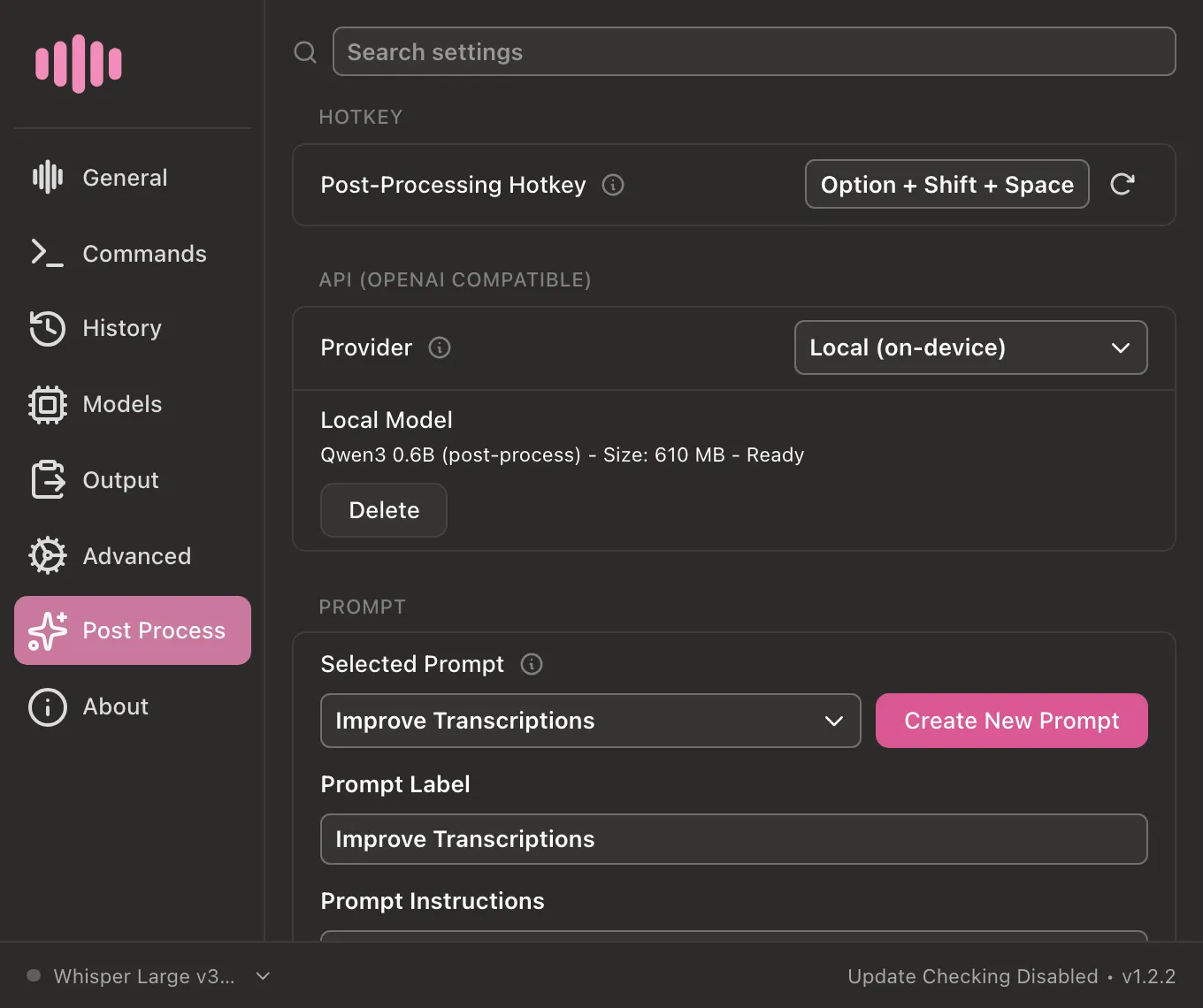 VoxBar interface